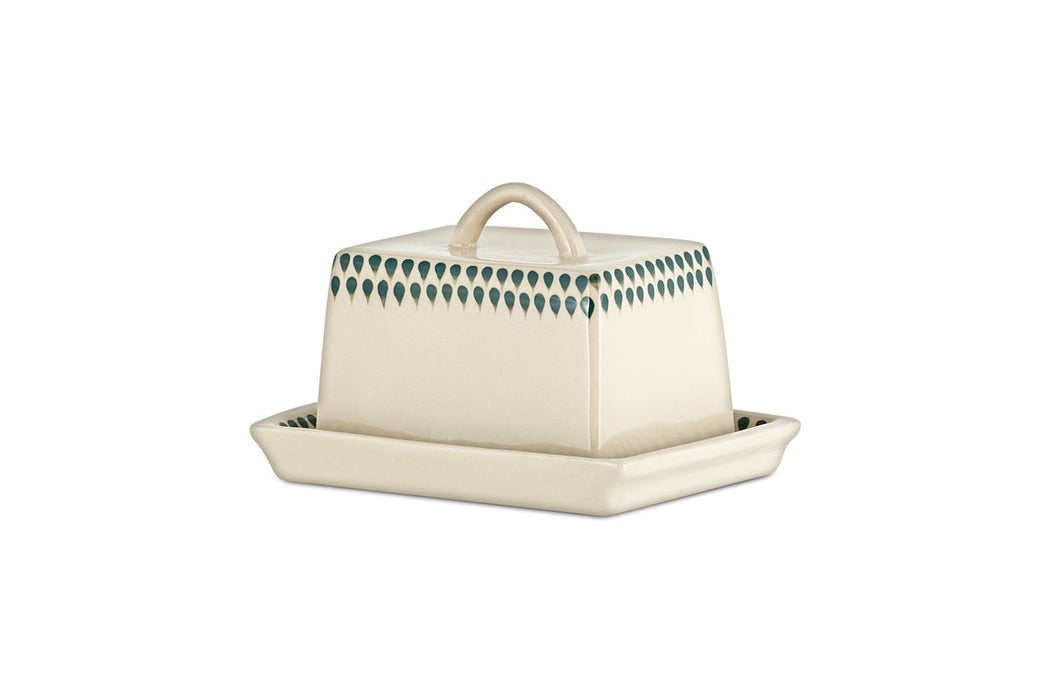 Juniper Drop Butter Dish Cream Juniper