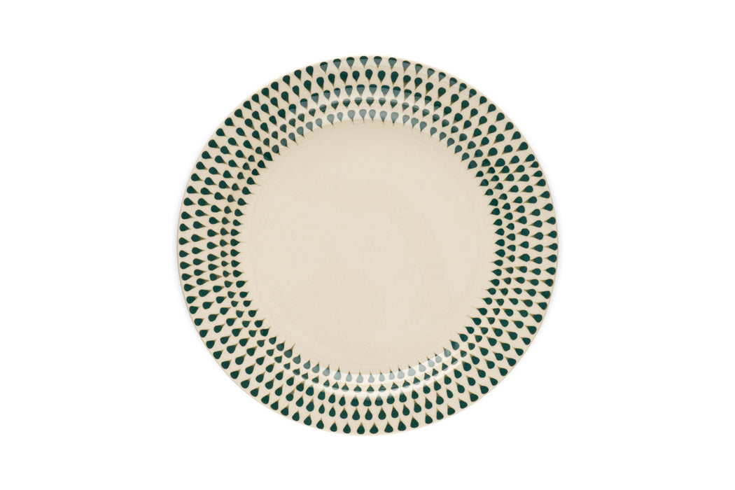 Juniper Drop Dinnerware Set - Cream & Juniper Set of 12