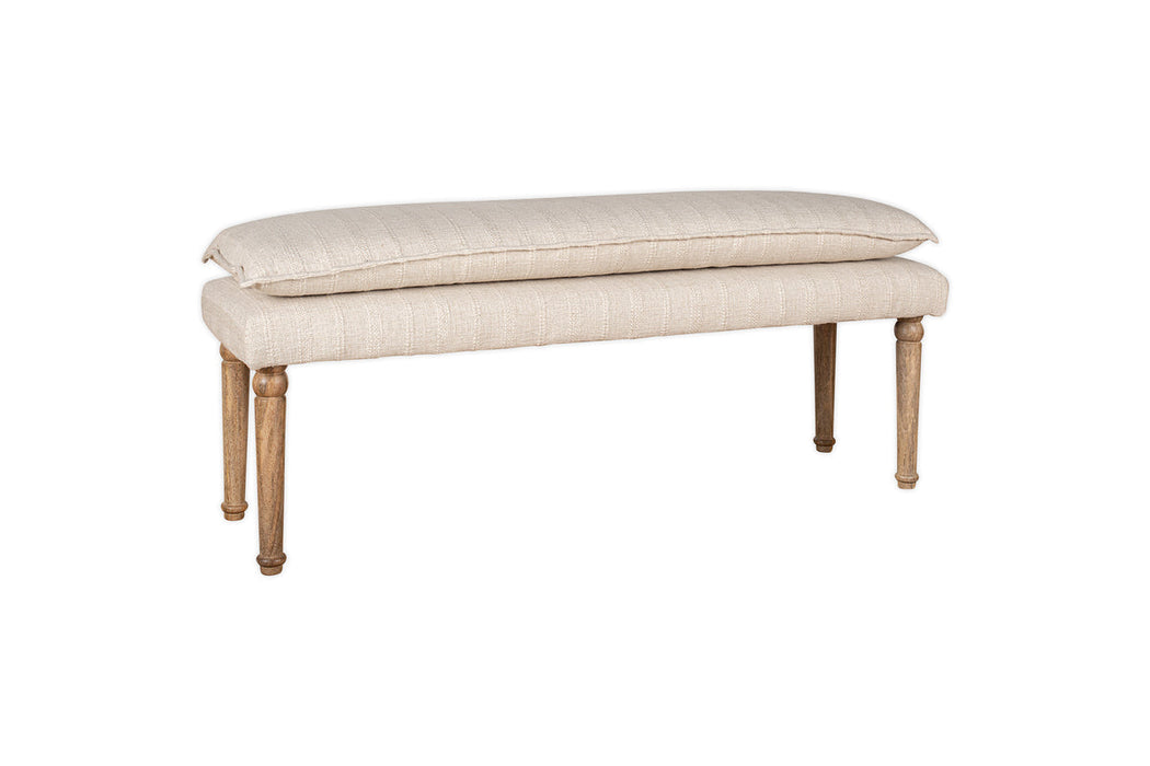 Kiana Cotton Upholstered Bench Natural