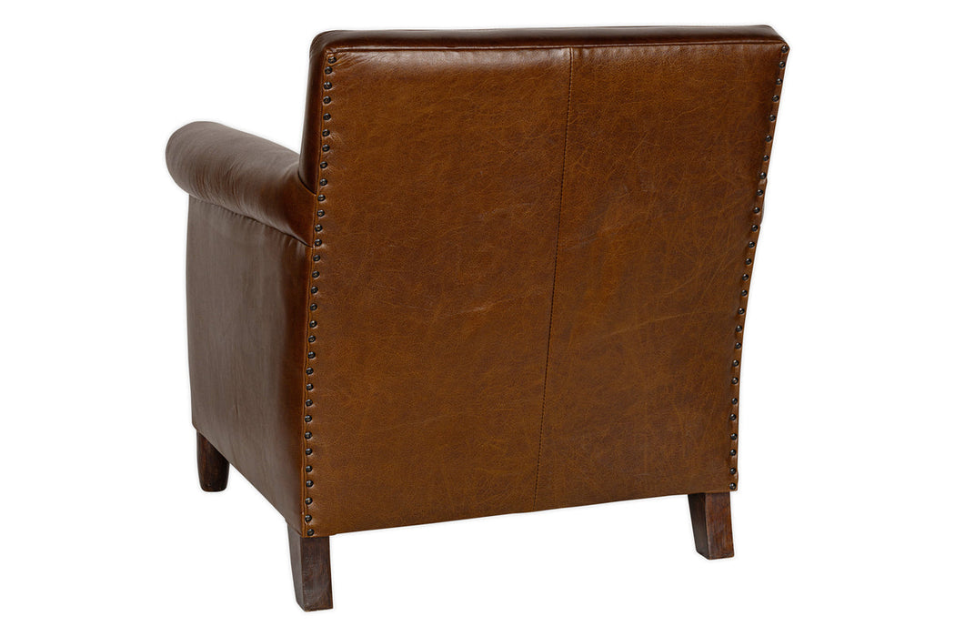 Knada Leather Armchair Chocolate Brown