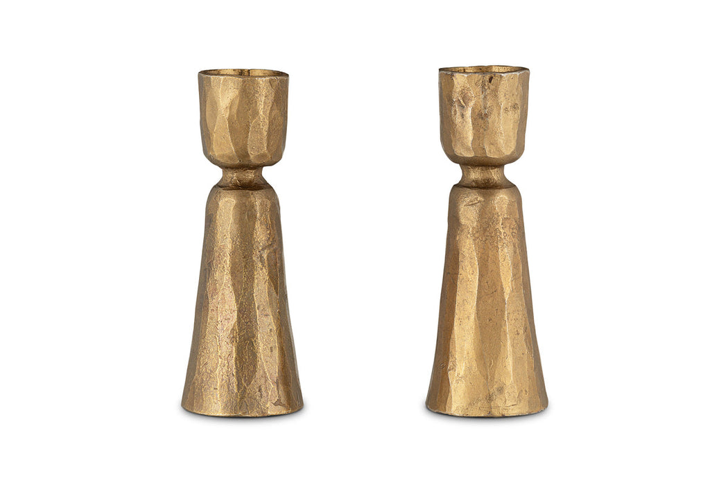Lokoja Candle Holder Antique Brass Set Of 2