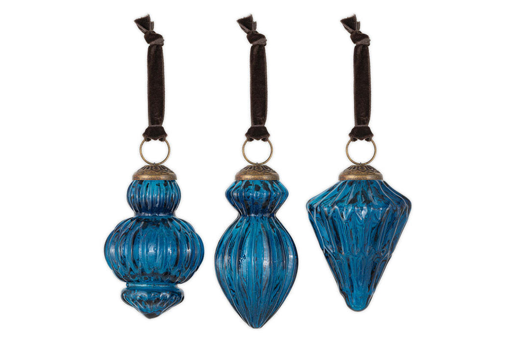 Manipur Baubles Indigo Set Of 3