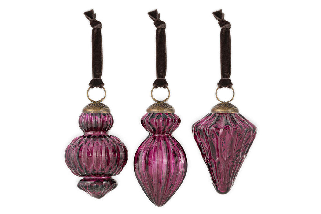 Manipur Baubles Ruby Set Of 3