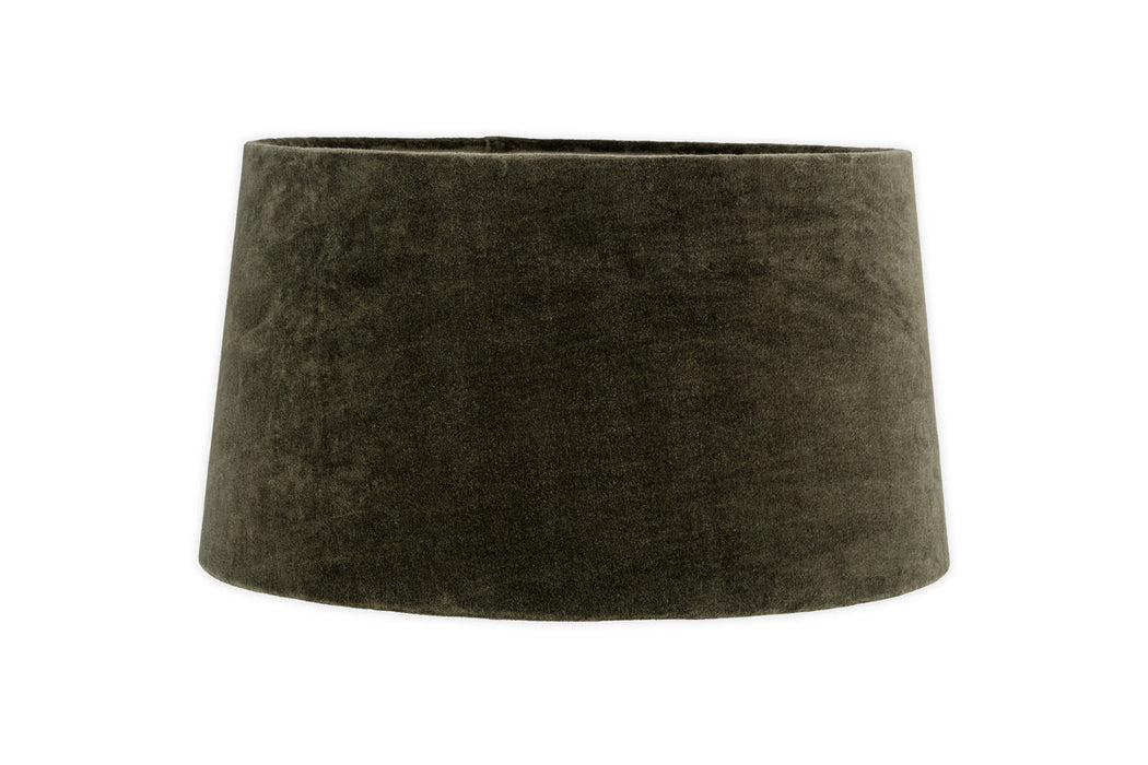 Mendai Velvet & Linen Lampshade - Moss Green