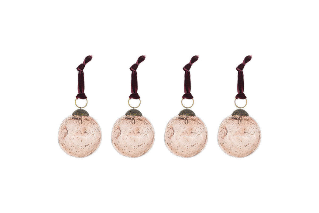 Nishan Pinched Baubles Copper Set Of 4