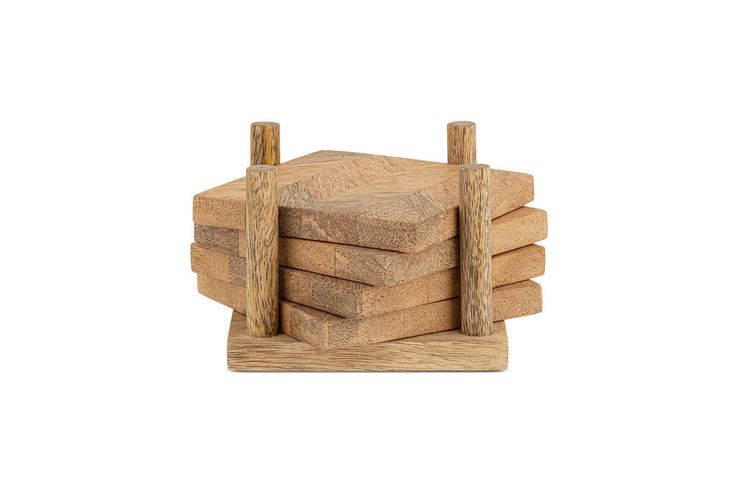 Nalbari Coasters Natural Set Of 4
