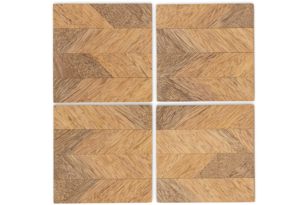 Nalbari Coasters Natural Set Of 4