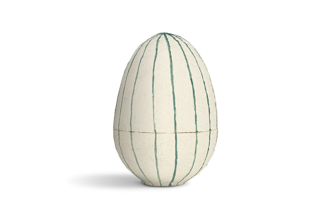 Surya Recycled Cotton Paper Standing Opening Egg Teal Cream