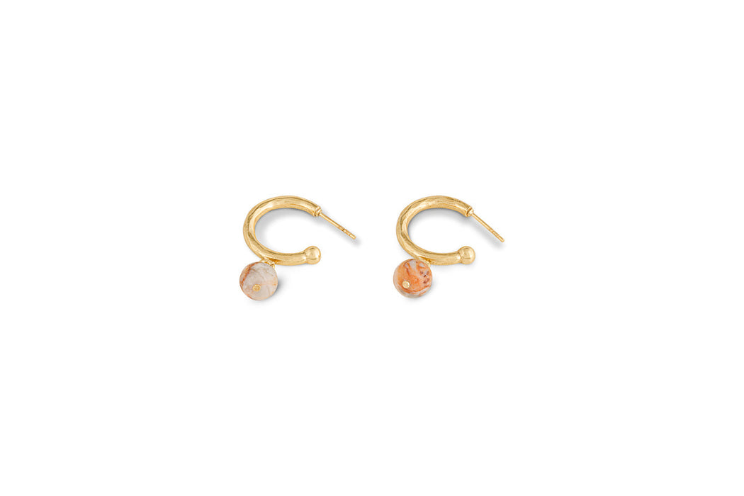Cerita Rhodochrosite Earrings Rhodochrosite Gold