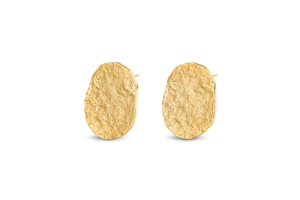 Oya Hammered Earrings Gold