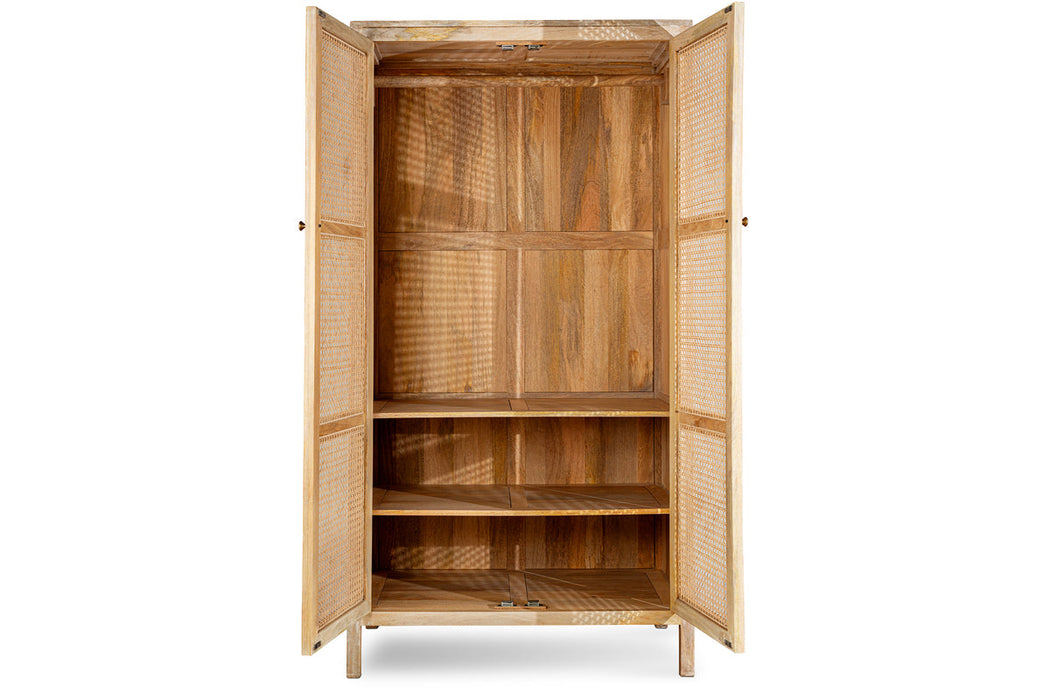 Kanz Mango Wood Wardobe - Natural