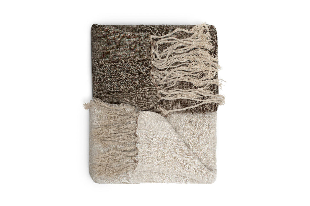 Munir Linen Throw Charcoal