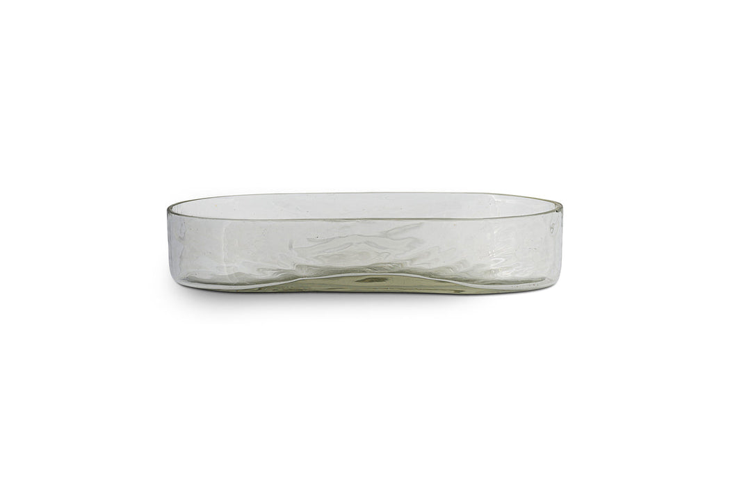 Ilcoso Recycled Hammered Glass Soap Dish Clear