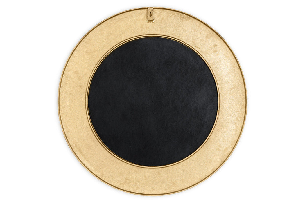 Moto Round Mirror Antique Brass