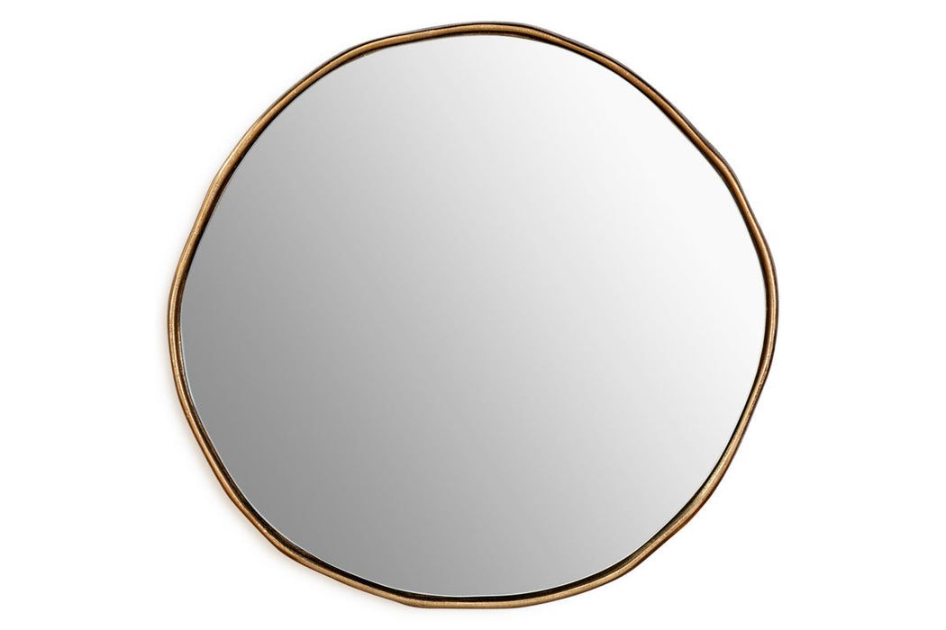Mchanga Organic Shape Mirror Antique Brass