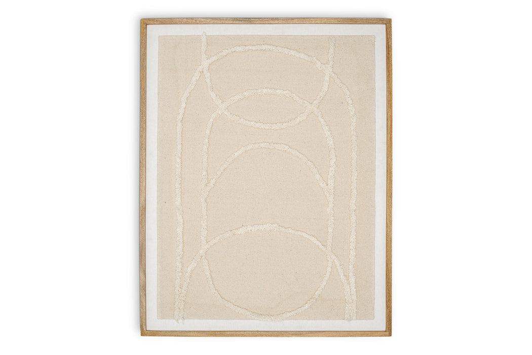 Mauri Frayed Wall Art Neutral