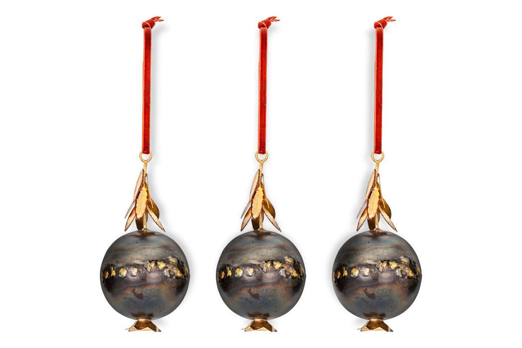Kalira Baubles Black Brass Set Of 3