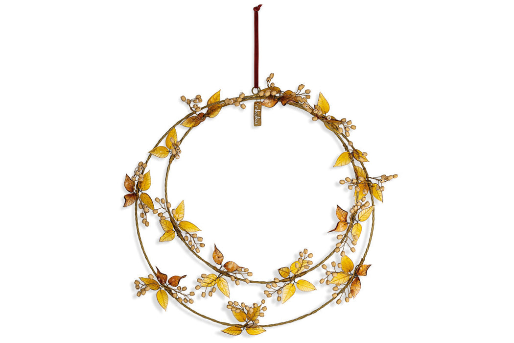 Parili Glass Wreath Large Ochre Large