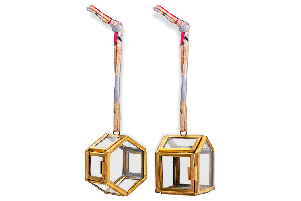 Tiny Kiko Box Decorations Antique Brass Set Of 2