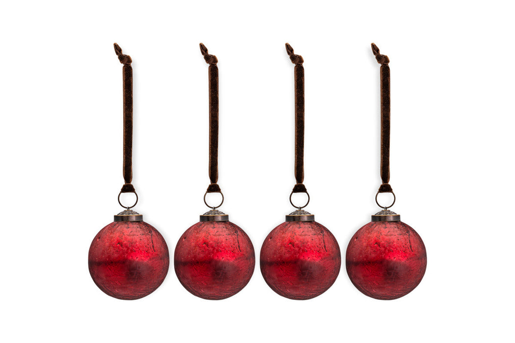 Pannee Round Baubles Merlot Set Of 4