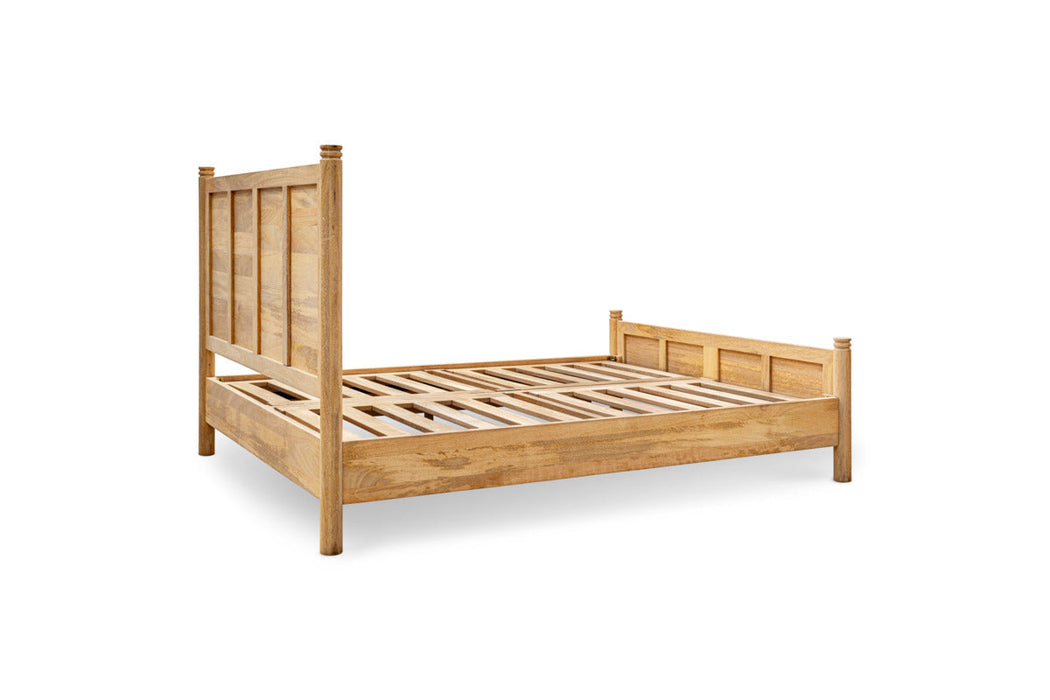 Sri Mango Wood Bed - Moss