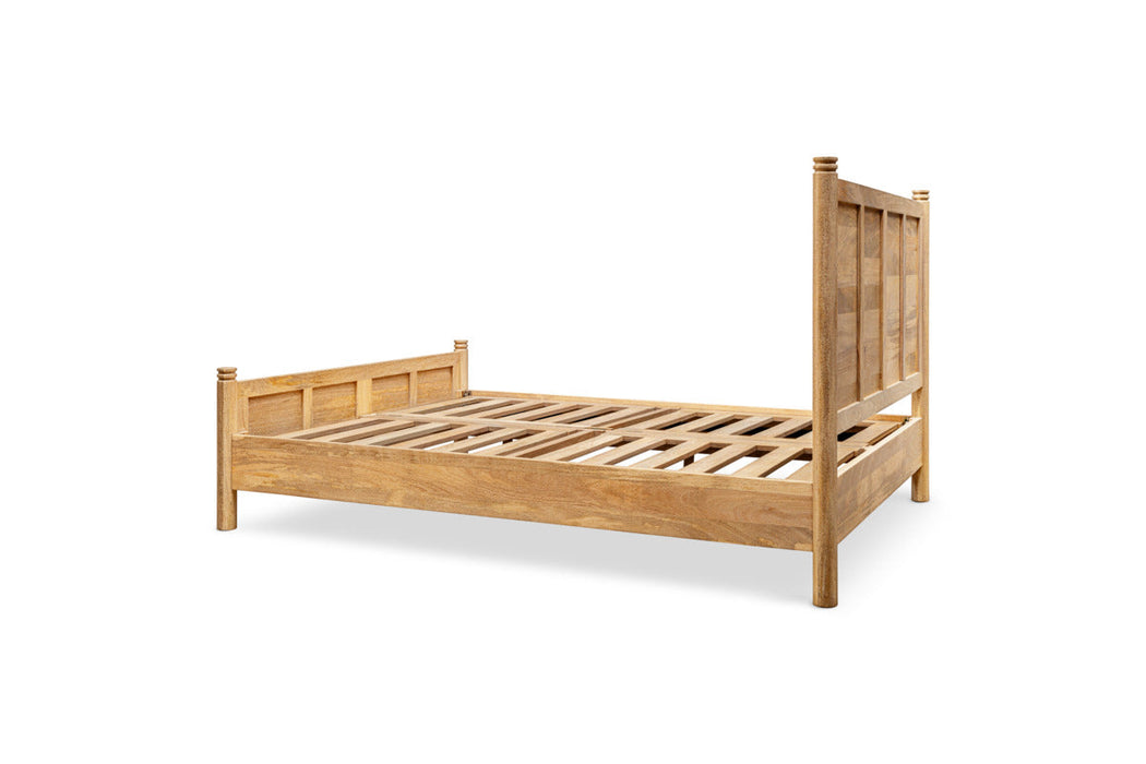 Sri Mango Wood Bed - Moss
