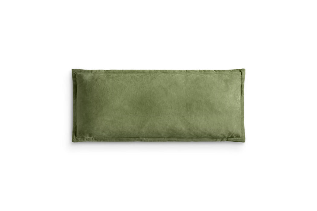 Menmai Statement Velvet Lumbar Cushion Cover - Moss Green