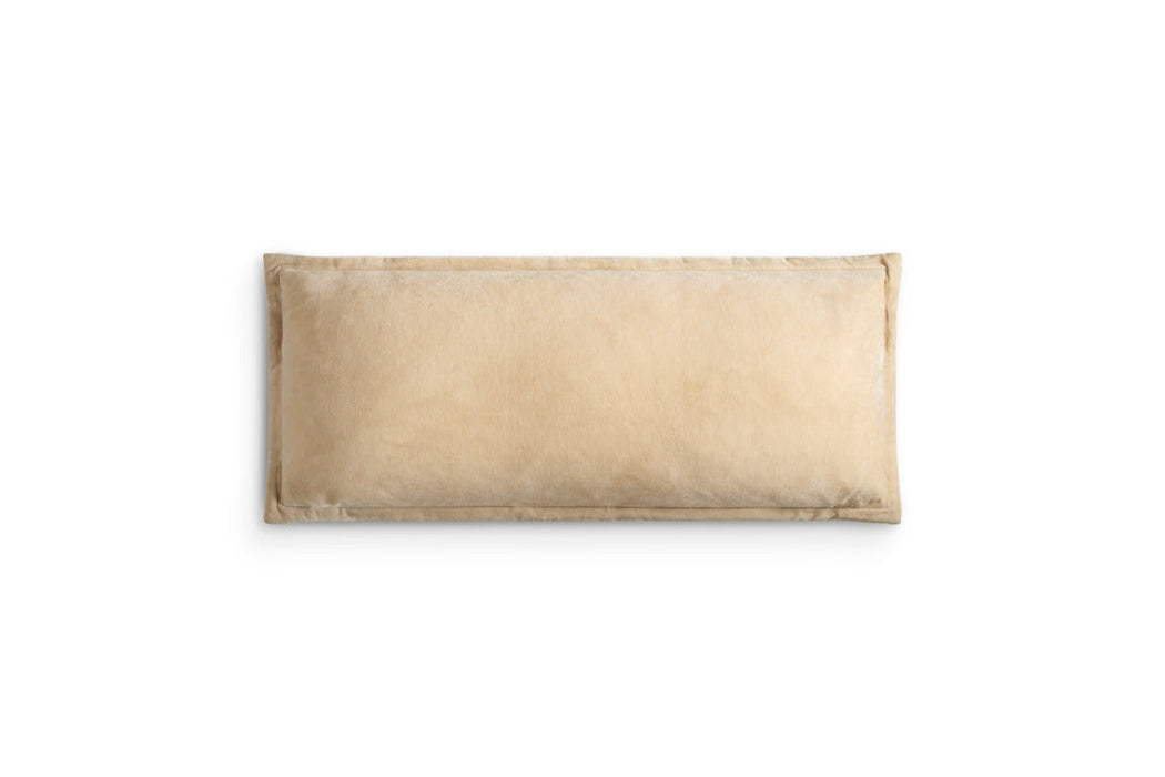 Menmai Statement Velvet Lumbar Cushion Cover - Cream