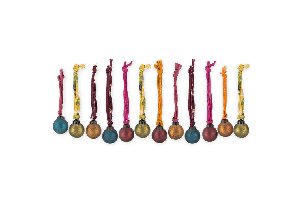 Oko Mini Baubles Mixed Matt Set Of 12