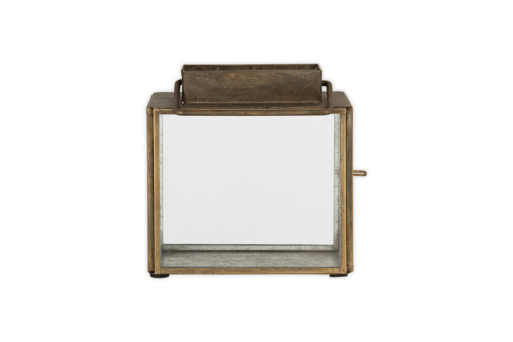 Obi Mini Table Lantern - Antique Brass