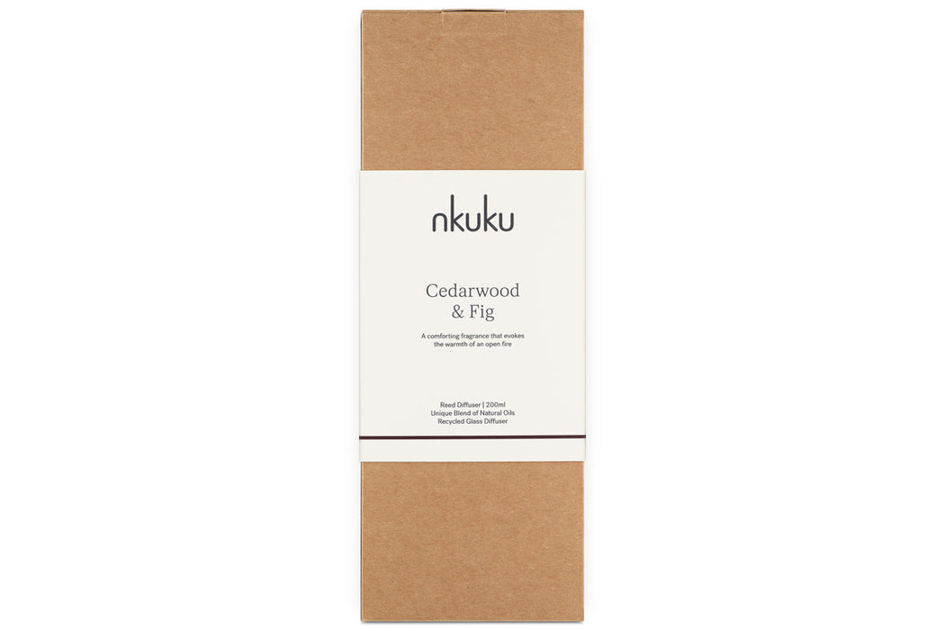 Cedarwood & Fig Reed Diffuser - Frosted Black