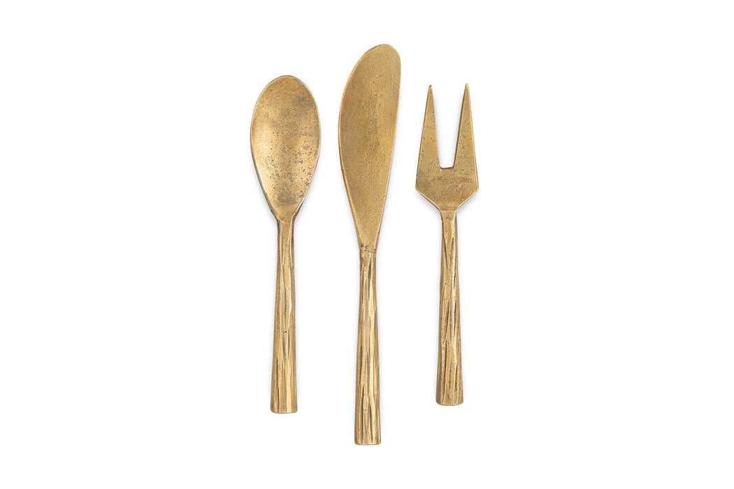 Roda Serving Set Antique Brass Set Of 3