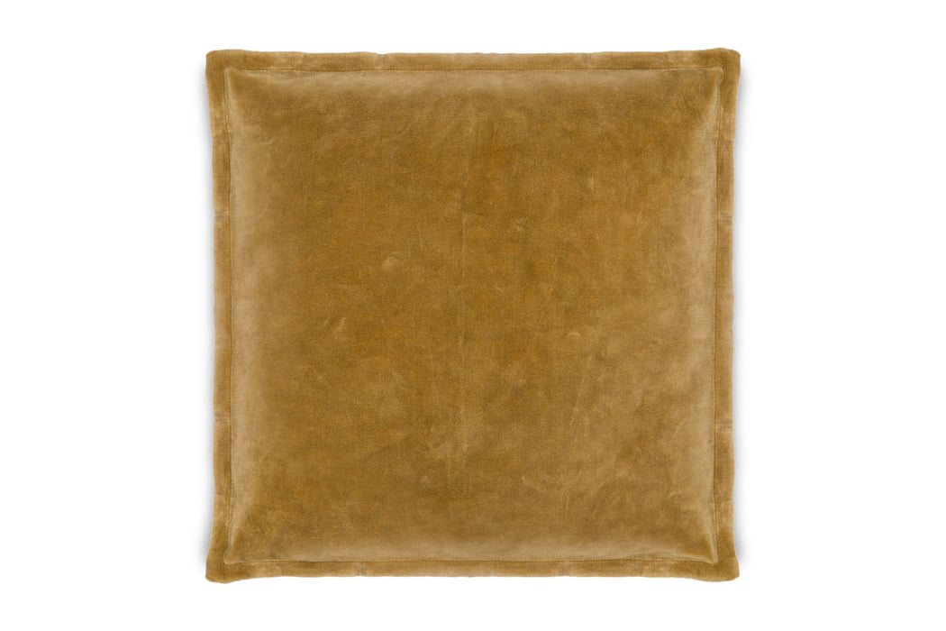 Sela Velvet Cushion Cover Ochre