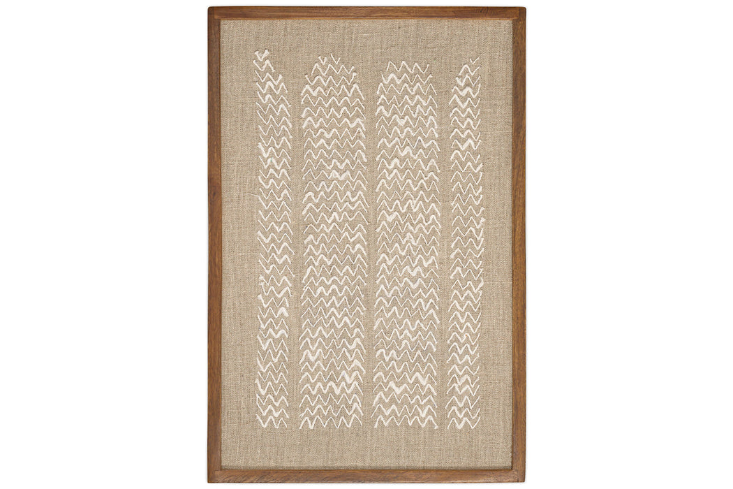 Samaya Hand Stitched Wall Art Natural