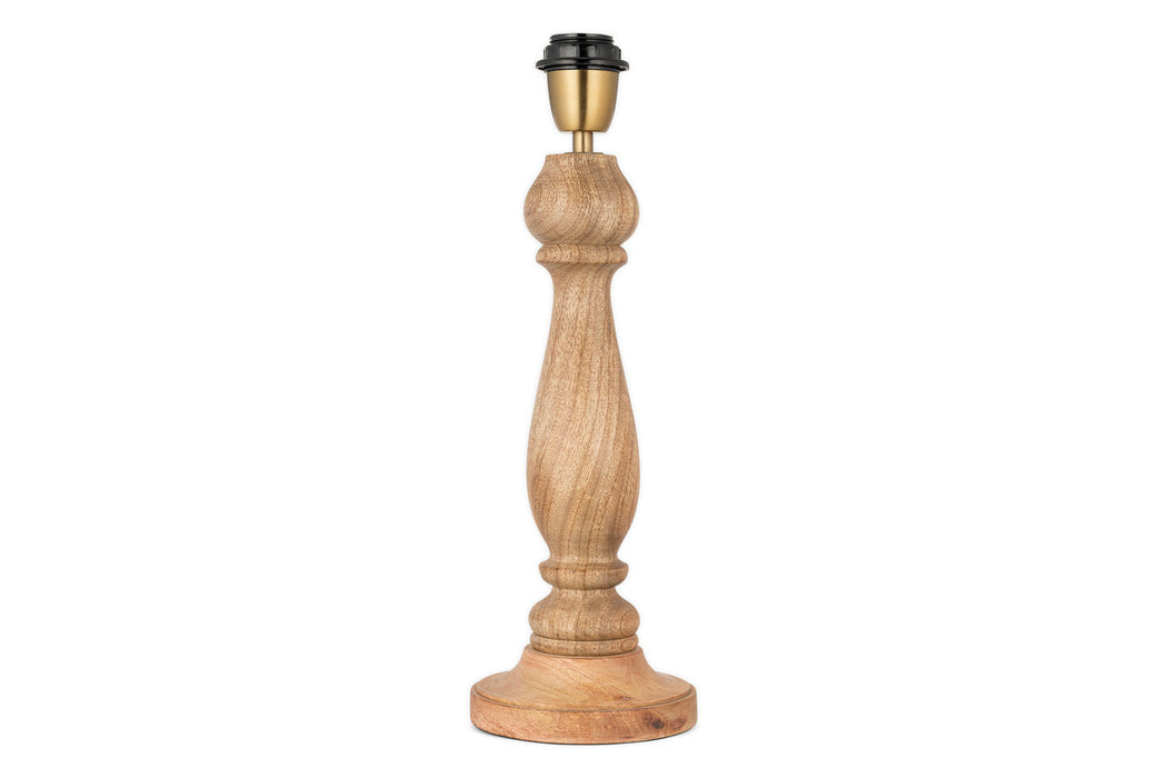 Usha Classic Wooden Table Lamp Natural