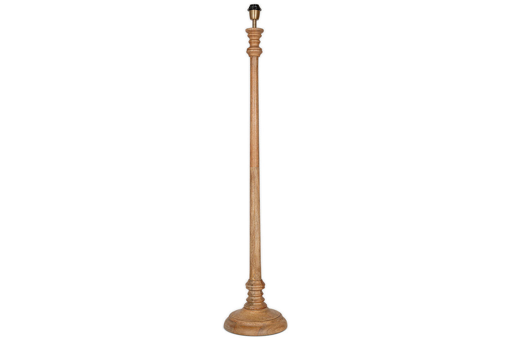 Usha Classic Wooden Floor Lamp Natural