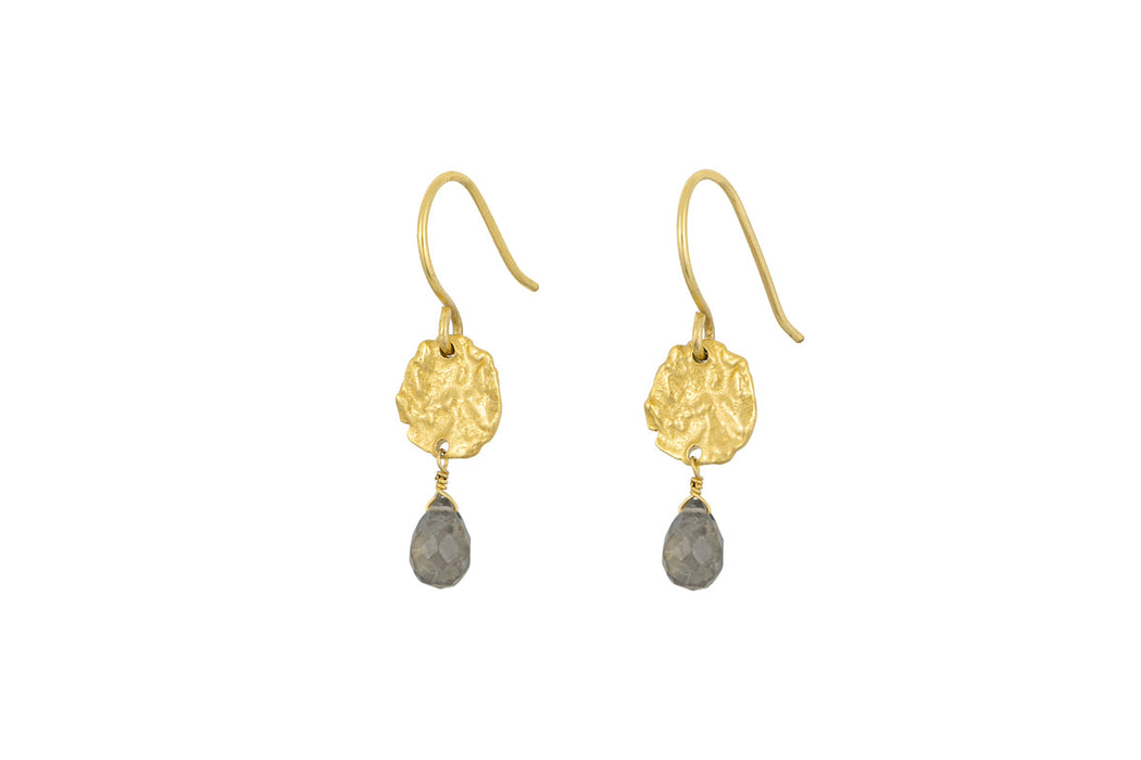 Veera Labradorite Earrings Gold