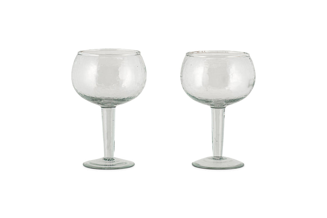 Yala Hammered Gin Glass Clear Set Of 2