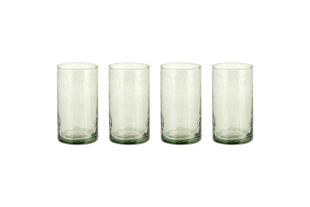 Yala Hammered Highball Sage Green Set Of 4