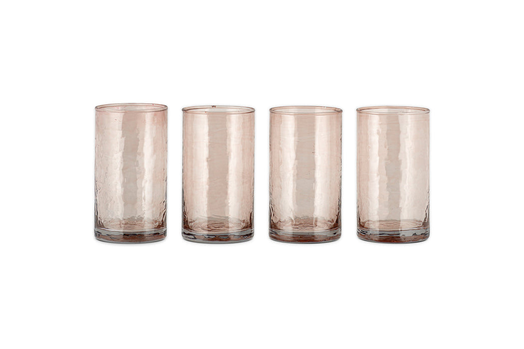 Yala Hammered Highball Dusty Terracotta Set Of 4