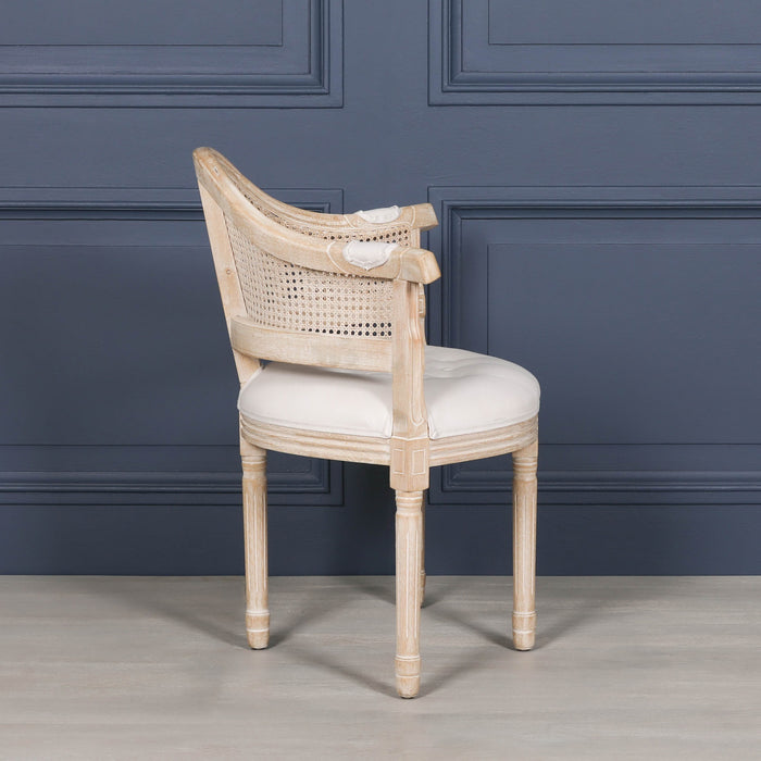 Wooden Louis Upholstered Corner Chair Copy