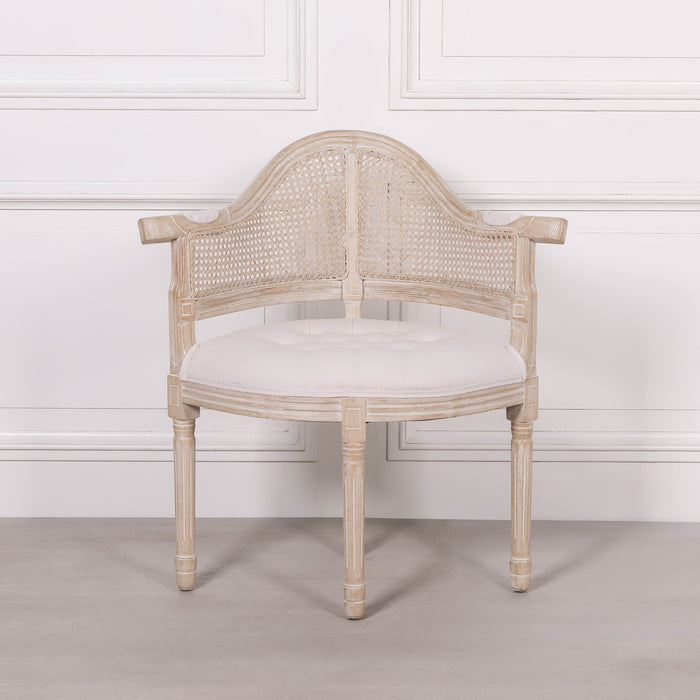 Wooden Louis Upholstered Corner Chair Copy