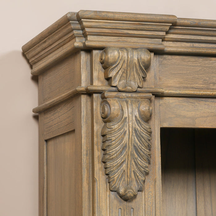 Large Rustic Open Bookcase