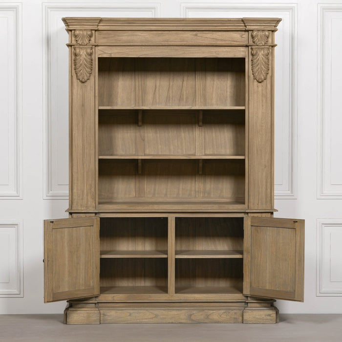 Large Rustic Open Bookcase