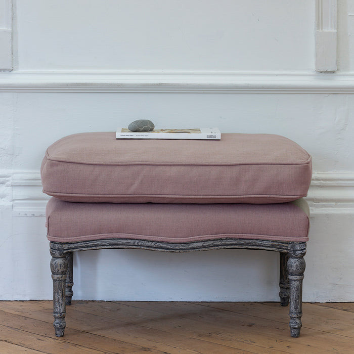 Tilda Footstool With Cushion Powder Pink