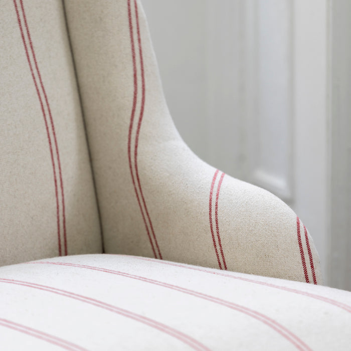 Margot Chair Ticking Stripe Red