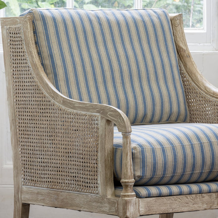 Batavia Chair Ticking Stripe Blue