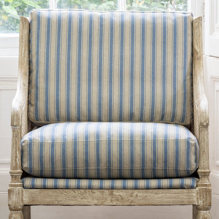 Batavia Chair Ticking Stripe Blue