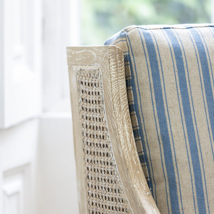 Batavia Chair Ticking Stripe Blue