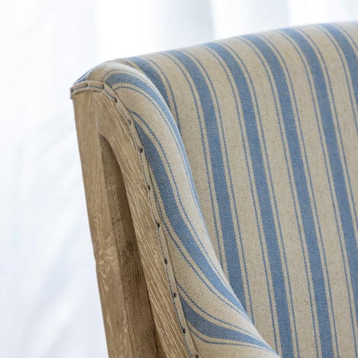 Margot Chair Ticking Stripe Blue